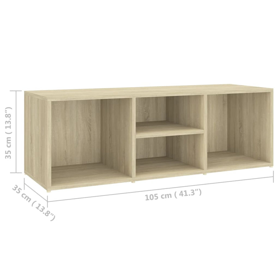 Schoenenopbergbank 05X35X35 Cm Spaanplaat Kleurig Sonoma eiken