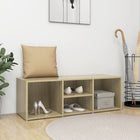 Schoenenopbergbank 105x35x35 cm spaanplaat sonoma eiken