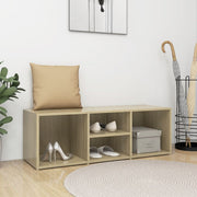Schoenenopbergbank 105x35x35 cm spaanplaat sonoma eiken