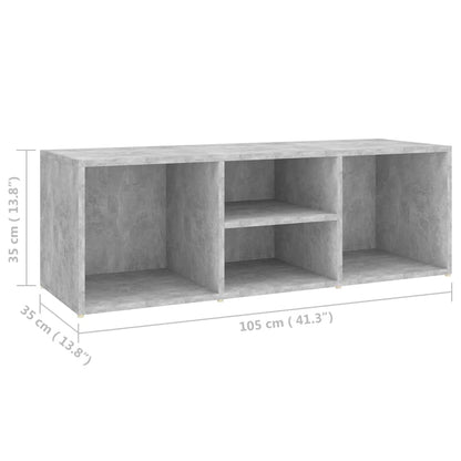Schoenenopbergbank 105X35X35 Cm Spaanplaat Betongrijs
