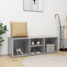 Schoenenopbergbank 105X35X35 Cm Spaanplaat Betongrijs