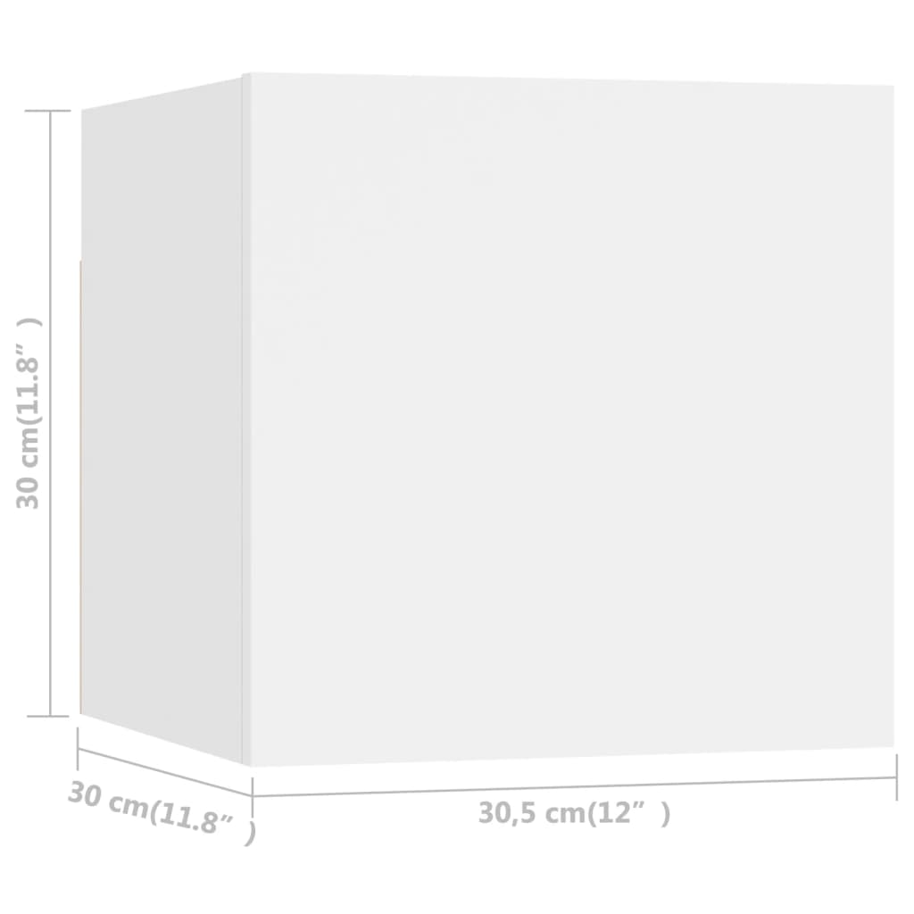 Tv-Wandmeubel 30,5X30X30 Cm 1 Wit