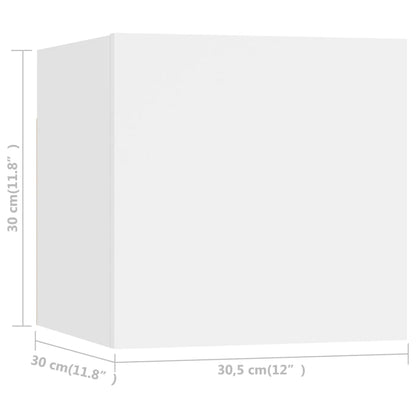 Tv-Wandmeubel 30,5X30X30 Cm 1 Wit