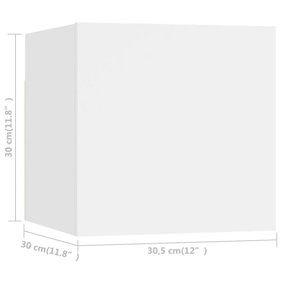 Tv-Wandmeubel 30,5X30X30 Cm 1 Wit