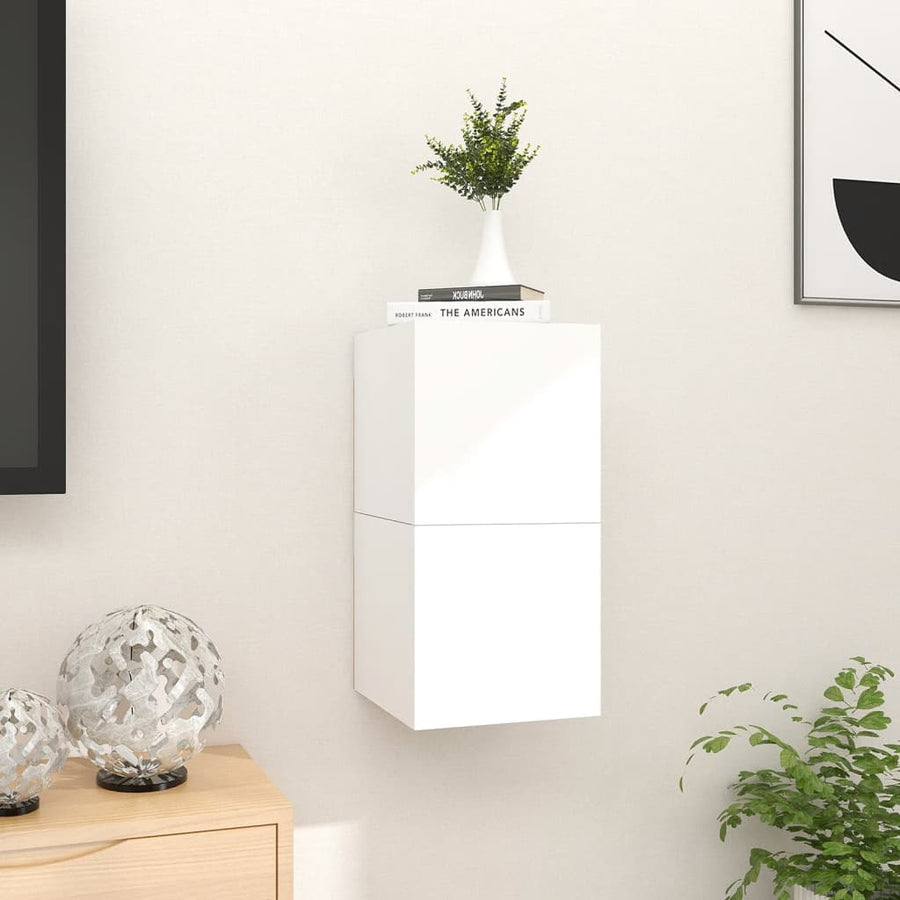 Tv-Wandmeubelen 30,5X30X30 Cm 2 Wit