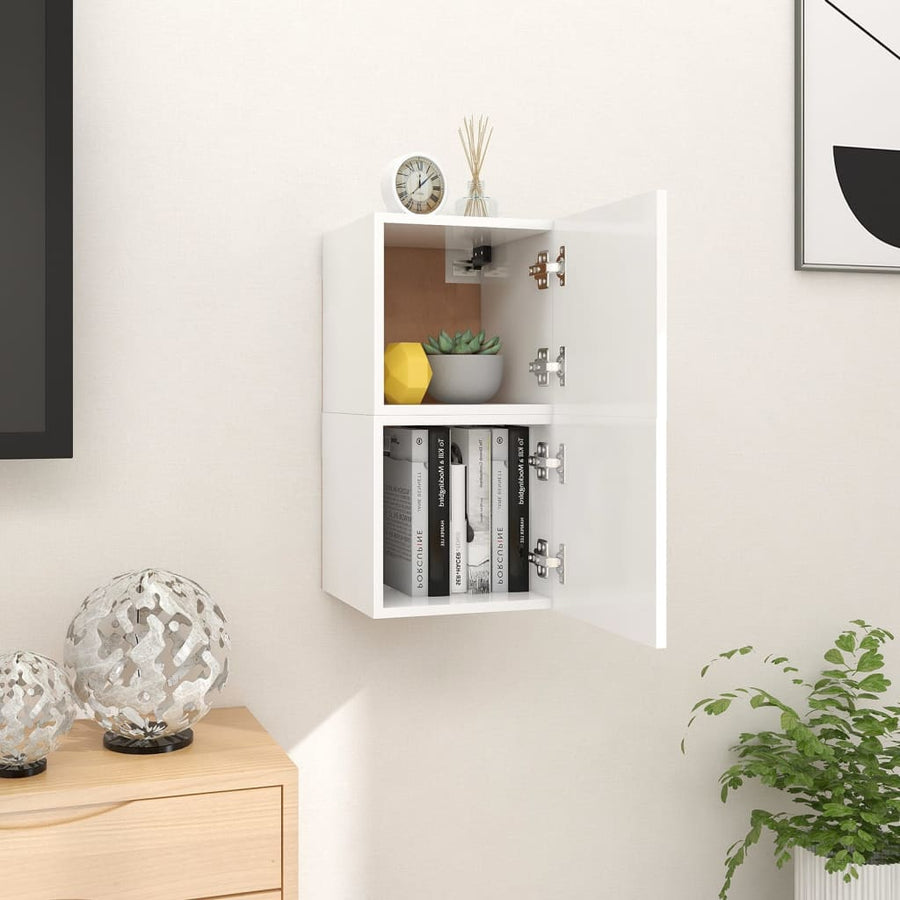Tv-Wandmeubelen 30,5X30X30 Cm 2 Wit