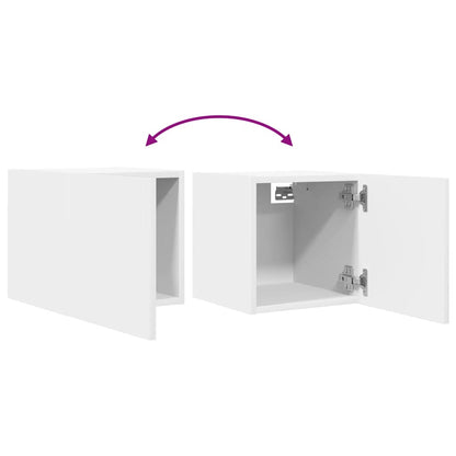 Tv-wandmeubelen 4 st 30,5x30x30 cm wit