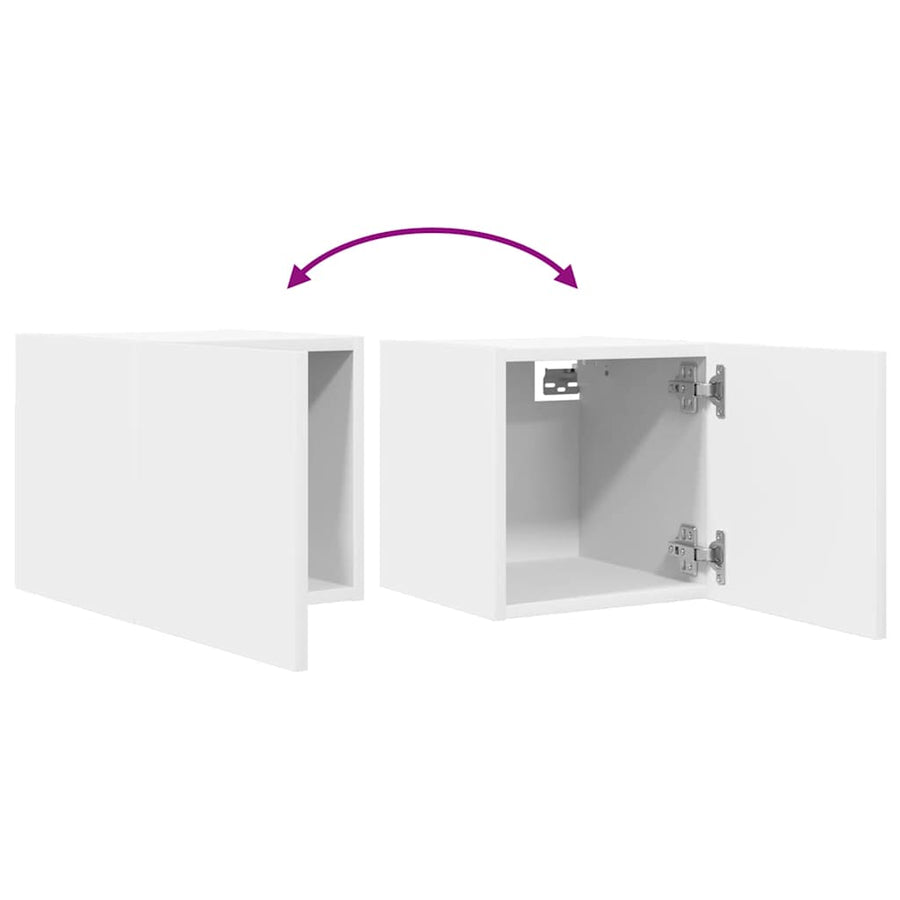 Tv-wandmeubelen 4 st 30,5x30x30 cm wit