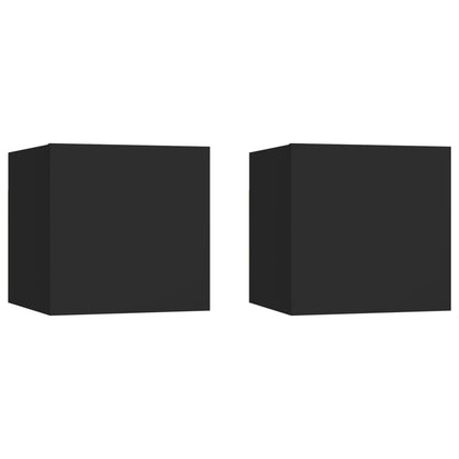 Tv-Wandmeubelen 30,5X30X30 Cm 2 Zwart