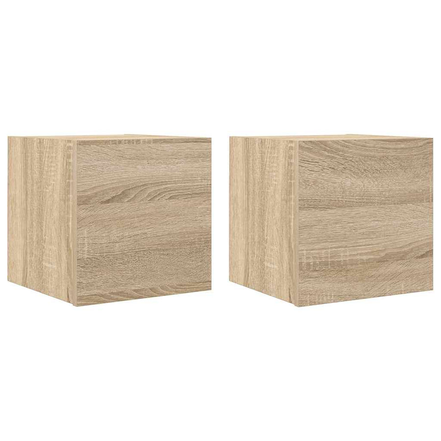 Tv-Wandmeubelen 30,5X30X30 Cm Kleurig 2 Sonoma eiken
