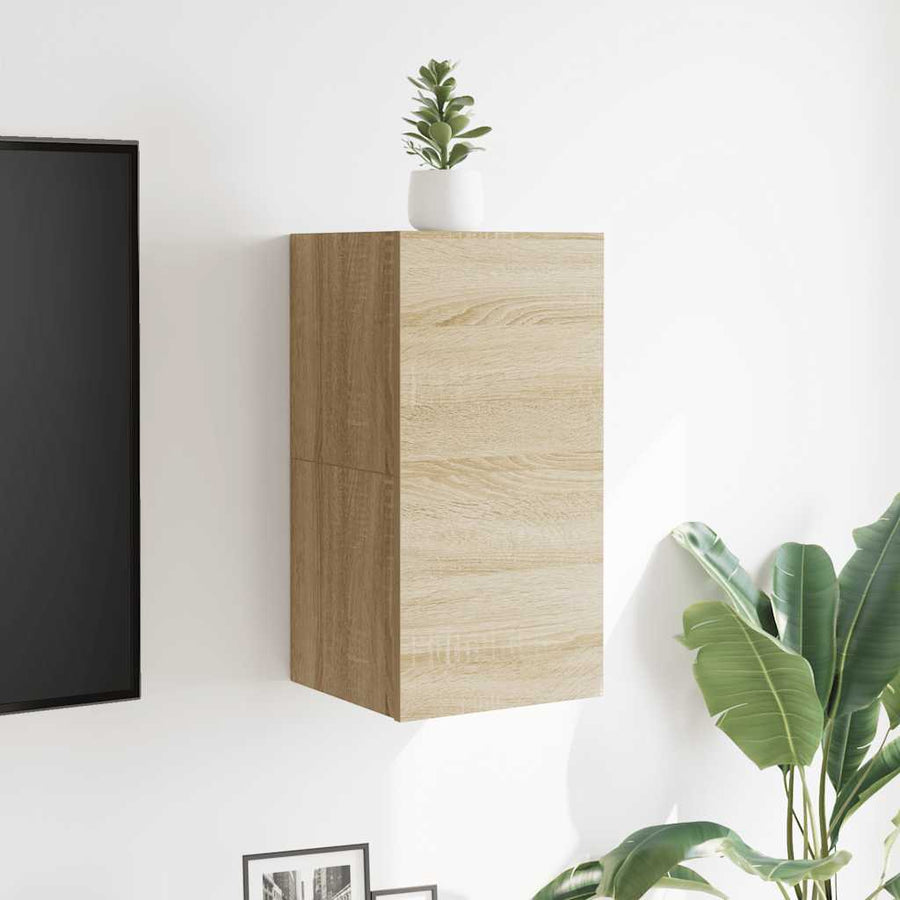 Tv-Wandmeubelen 30,5X30X30 Cm Kleurig 2 Sonoma eiken