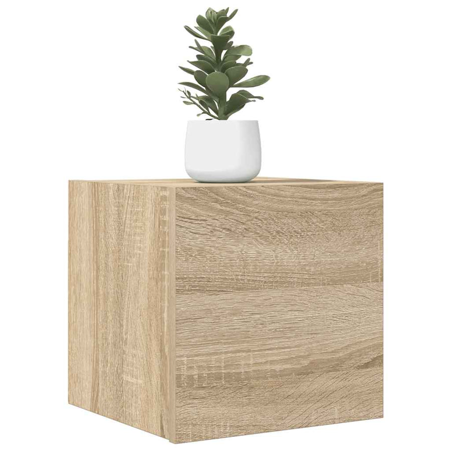 Tv-Wandmeubelen 30,5X30X30 Cm Kleurig 2 Sonoma eiken