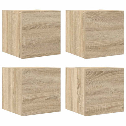 Tv-wandmeubelen 4 st 30,5x30x30 cm sonoma eikenkleurig