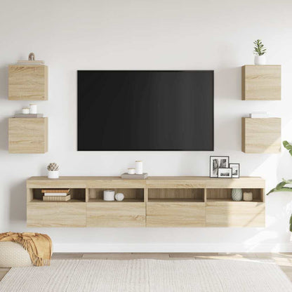 Tv-wandmeubelen 4 st 30,5x30x30 cm sonoma eikenkleurig