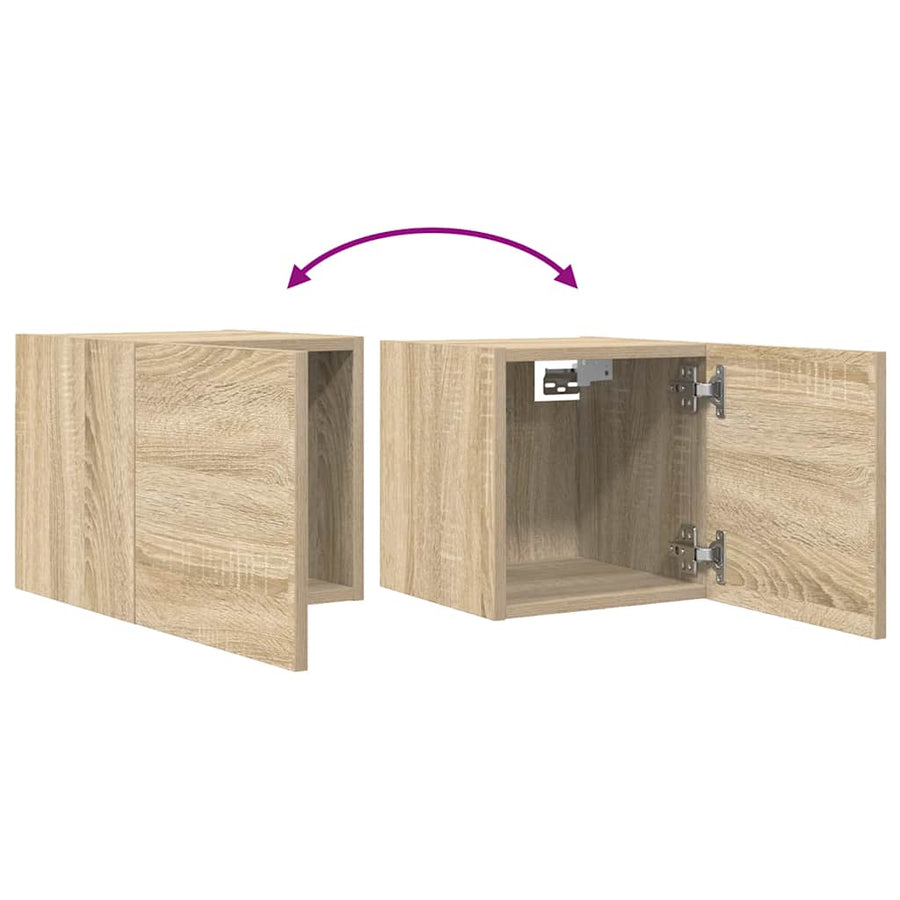 Tv-wandmeubelen 4 st 30,5x30x30 cm sonoma eikenkleurig