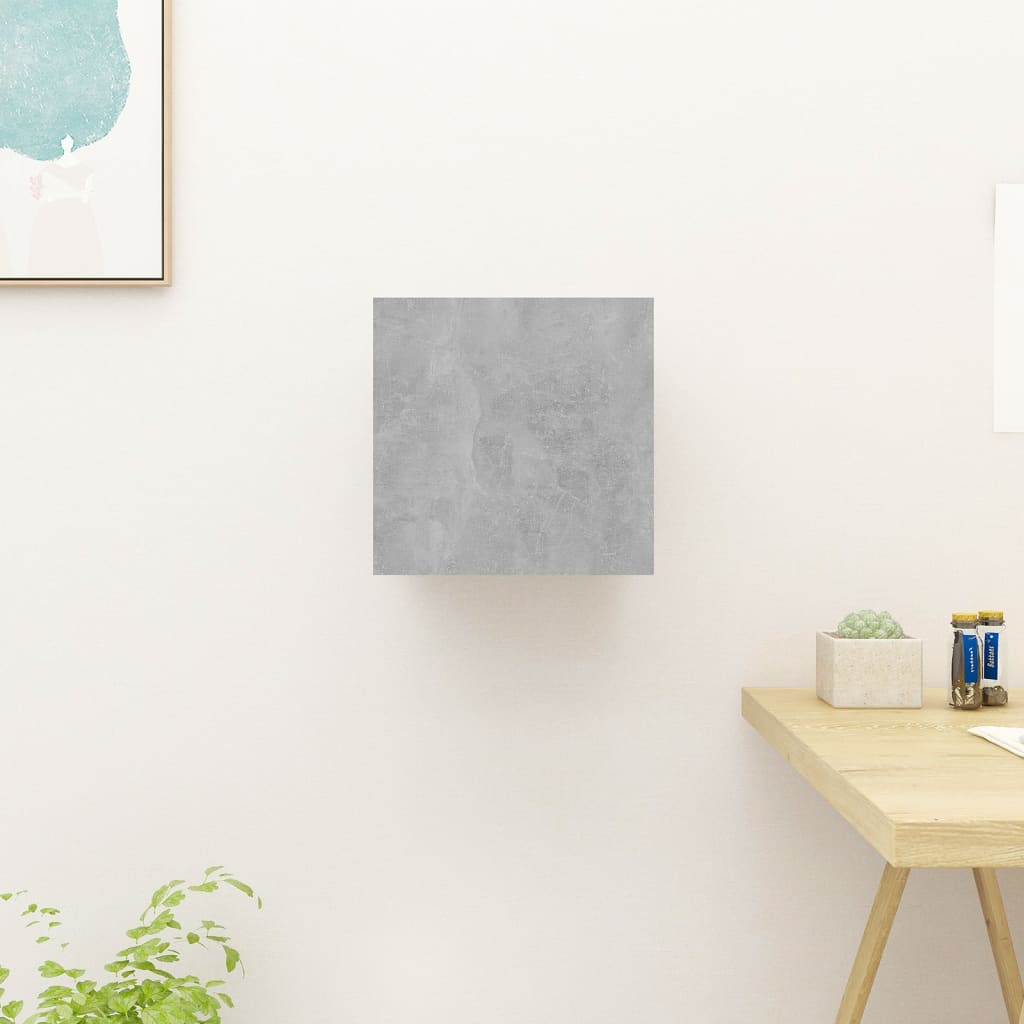 Tv-Wandmeubel 30,5X30X30 Cm 1 Betongrijs