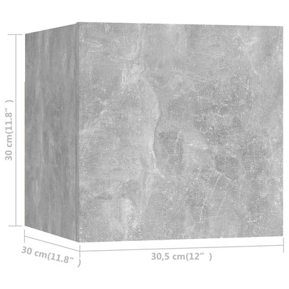 Tv-Wandmeubel 30,5X30X30 Cm 1 Betongrijs