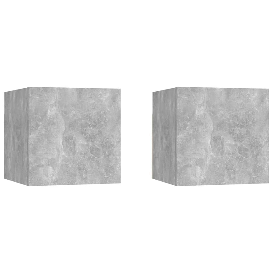 Tv-Wandmeubelen 30,5X30X30 Cm 2 Betongrijs