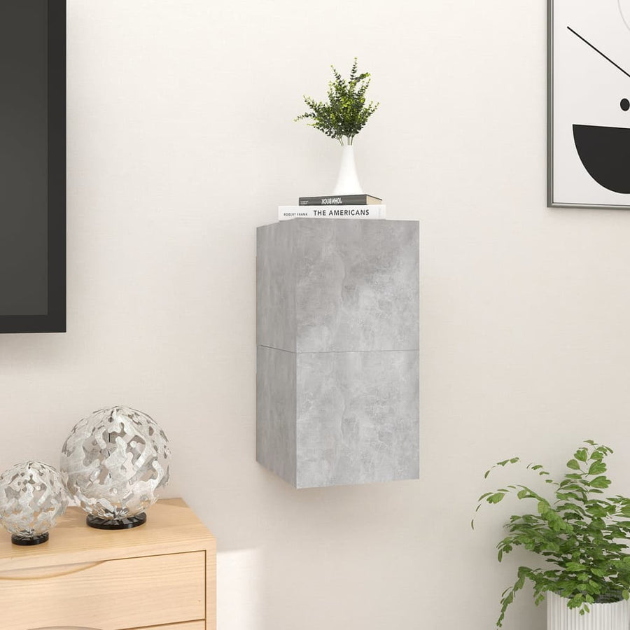 Tv-Wandmeubelen 30,5X30X30 Cm 2 Betongrijs