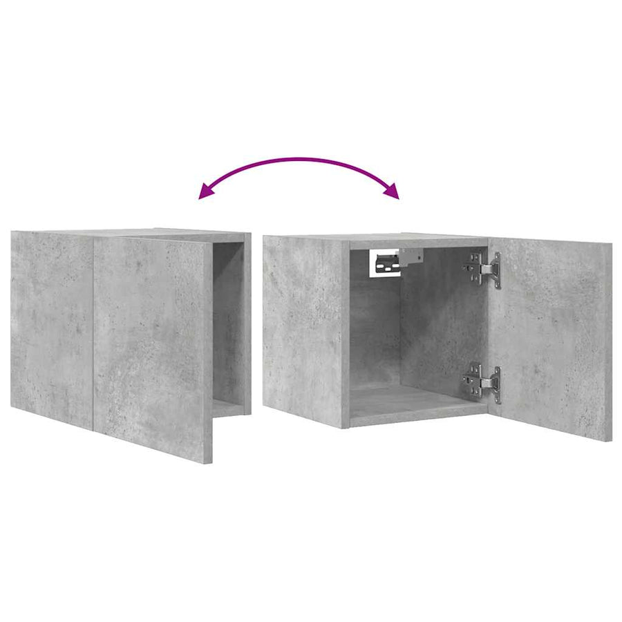 Tv-wandmeubelen 4 st 30,5x30x30 cm betongrijs