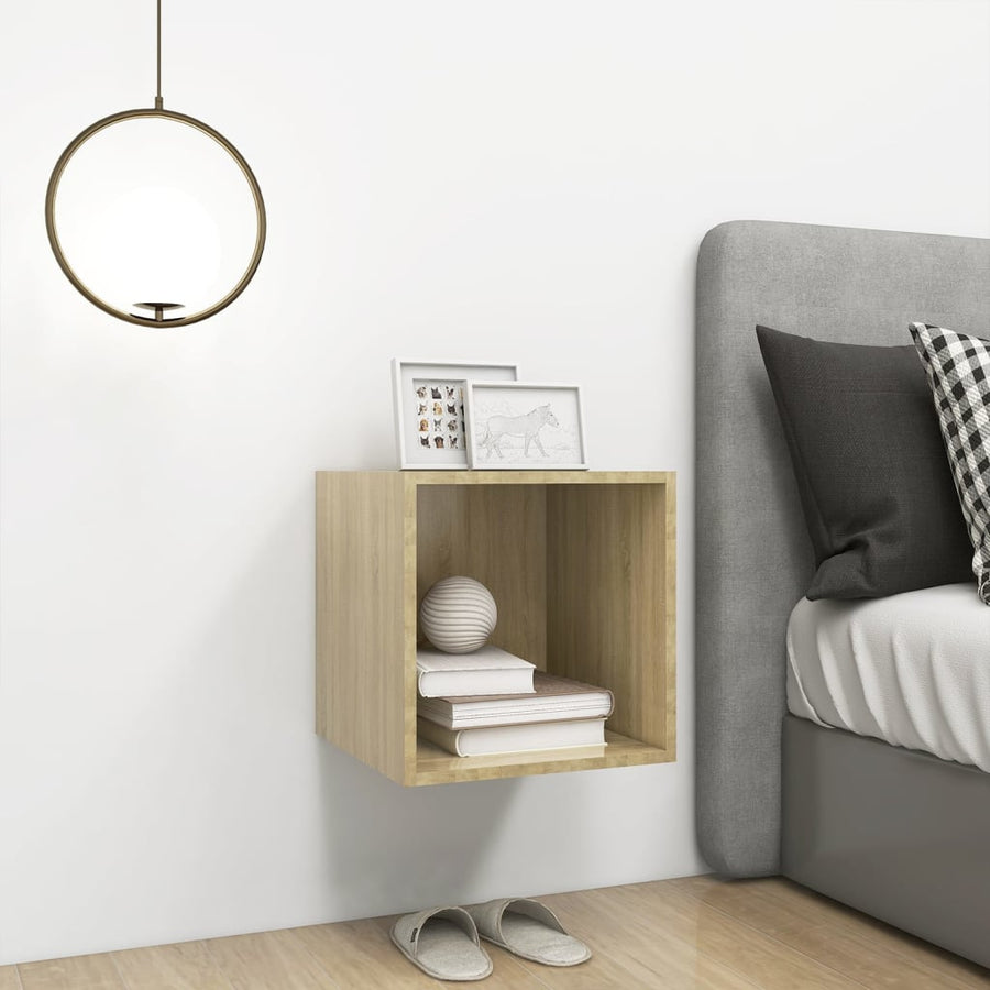 Wandkast 37x37x37 cm bewerkt hout sonoma eikenkleurig