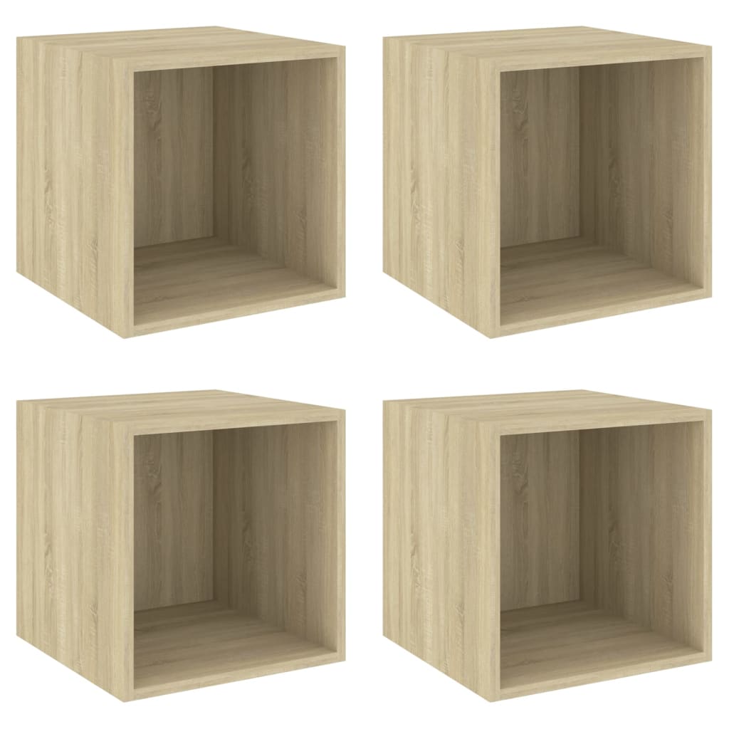 Wandkasten 37X37X37 Cm Bewerkt Hout Kleurig 4