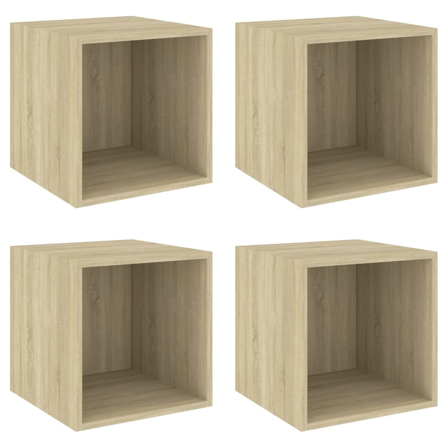 Wandkasten 37X37X37 Cm Bewerkt Hout Kleurig 4
