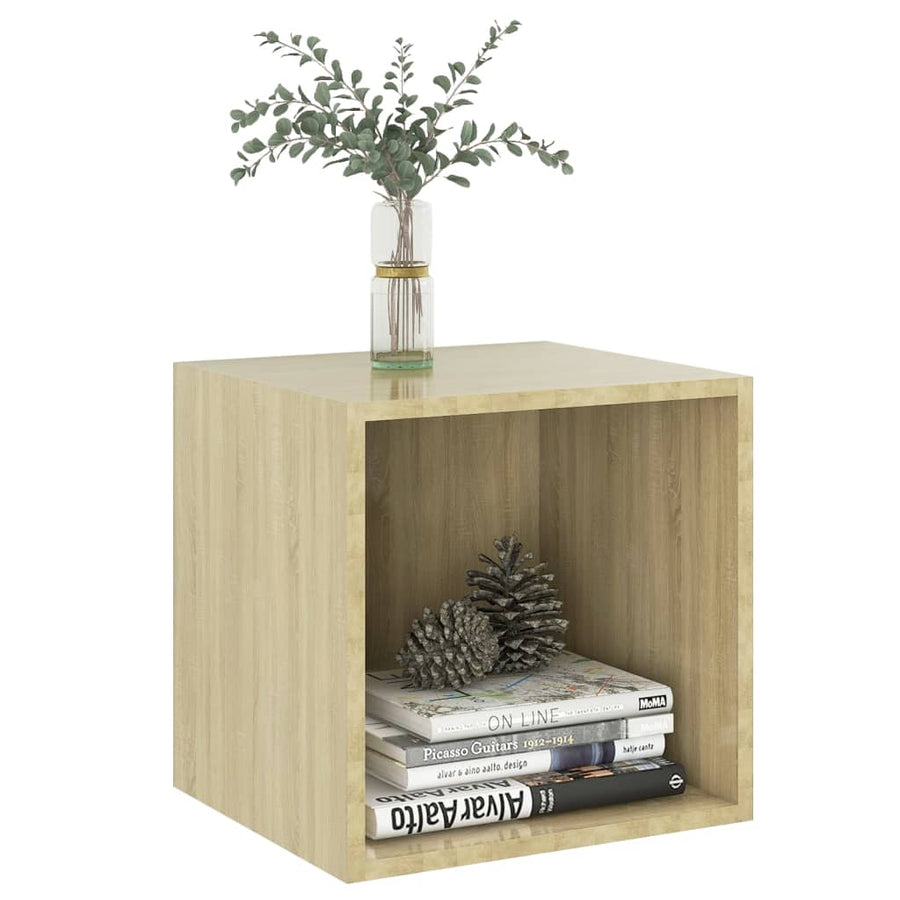 Wandkasten 37X37X37 Cm Bewerkt Hout Kleurig 4
