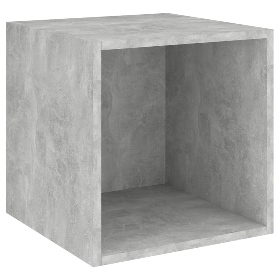 Wandkast 37x37x37 cm bewerkt hout betongrijs
