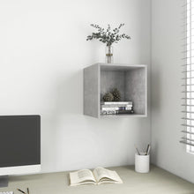 Wandkast 37x37x37 cm bewerkt hout betongrijs