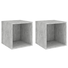 Wandkasten 37X37X37 Cm Bewerkt Hout 2 Betongrijs