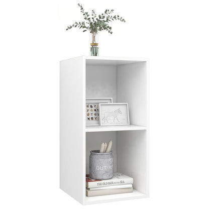 Tv-Wandmeubel Bewerkt Hout 37 x 37 x 72 cm Wit