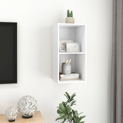 Tv-Wandmeubel Bewerkt Hout 37 x 37 x 72 cm Wit