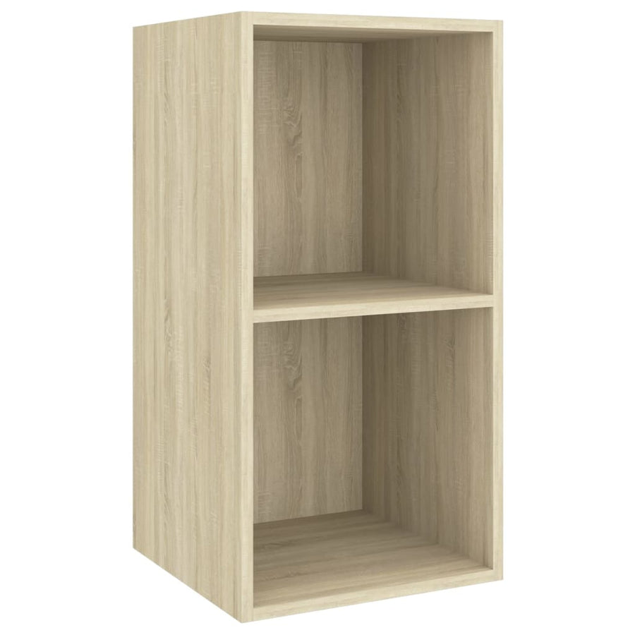 Tv-Wandmeubel Bewerkt Hout Kleurig 37 x 37 x 72 cm Sonoma eiken