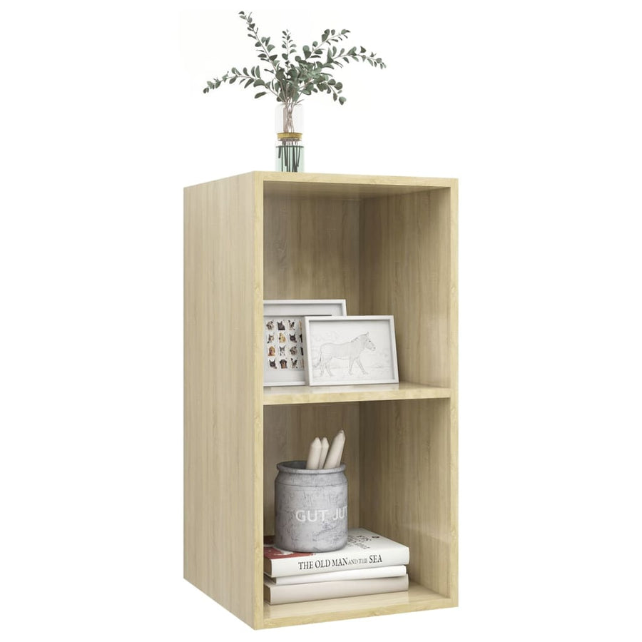 Tv-Wandmeubel Bewerkt Hout Kleurig 37 x 37 x 72 cm Sonoma eiken