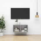 Tv-wandmeubel 37x37x72 cm spaanplaat betongrijs