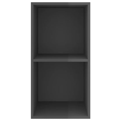 Tv-Wandmeubel Spaanplaat 37 x 37 x 72 cm Hoogglans grijs