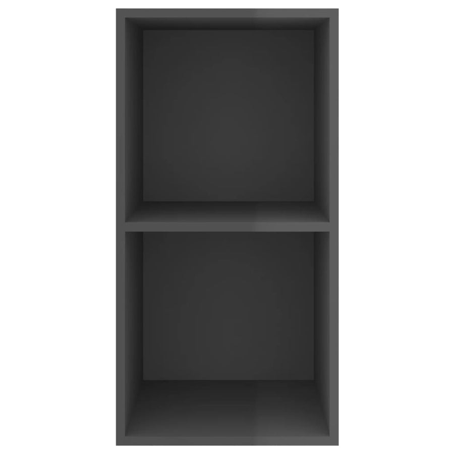 Tv-Wandmeubel Spaanplaat 37 x 37 x 72 cm Hoogglans grijs
