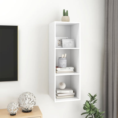 Tv-wandmeubel 37x37x107 cm bewerkt hout wit