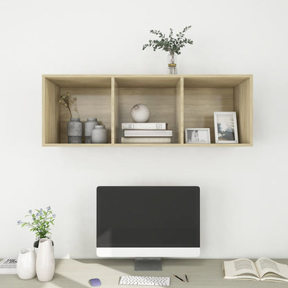 Tv-Wandmeubel Spaanplaat Kleurig 37 x 37 x 107 cm Sonoma eiken