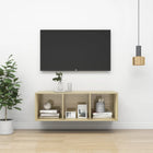 Tv-wandmeubel 107x37x37 cm spaanplaat sonoma eiken