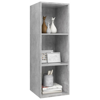 Tv-wandmeubel 37x37x107 cm bewerkt hout betongrijs