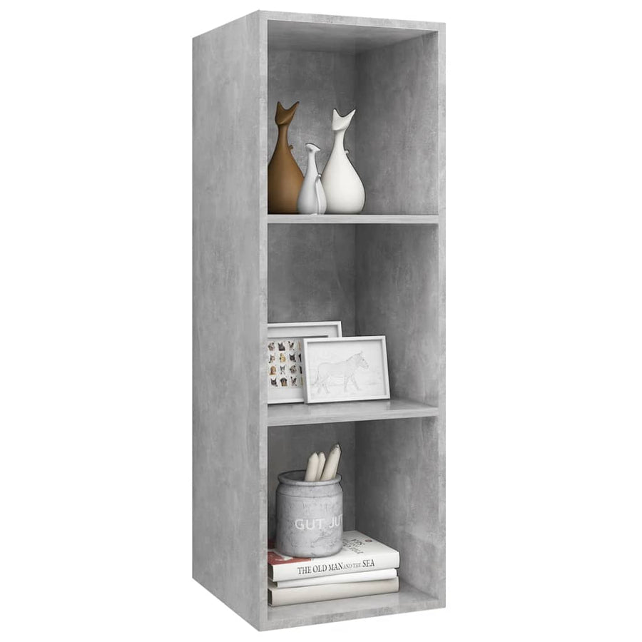 Tv-wandmeubel 37x37x107 cm bewerkt hout betongrijs