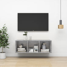 Tv-wandmeubel 37x37x107 cm bewerkt hout betongrijs