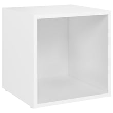 Tv-Meubel 37X35X37 Cm Bewerkt Hout 1 Wit