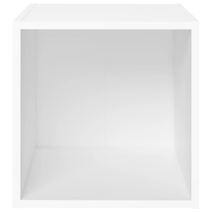 Tv-Meubel 37X35X37 Cm Bewerkt Hout 1 Wit