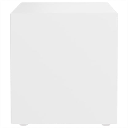 Tv-Meubel 37X35X37 Cm Bewerkt Hout 1 Wit