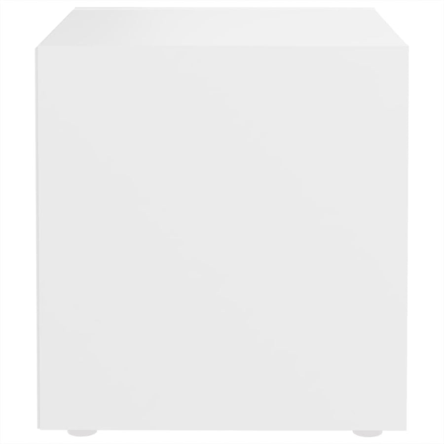 Tv-Meubel 37X35X37 Cm Bewerkt Hout 1 Wit