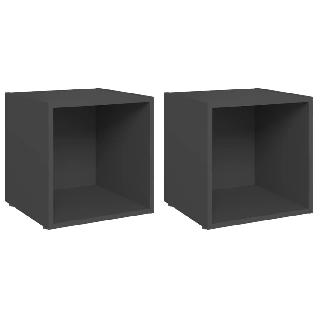 Tv-Meubelen 37X35X37 Cm Spaanplaat 2 Grijs