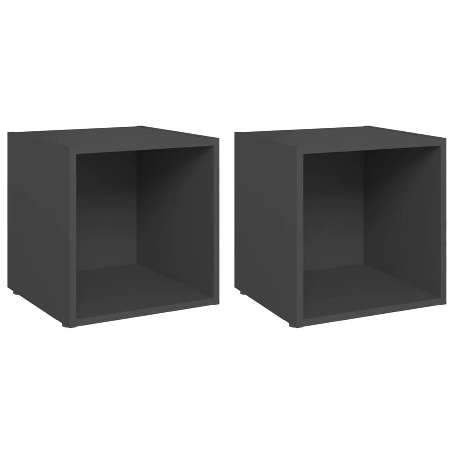Tv-Meubelen 37X35X37 Cm Spaanplaat 2 Grijs